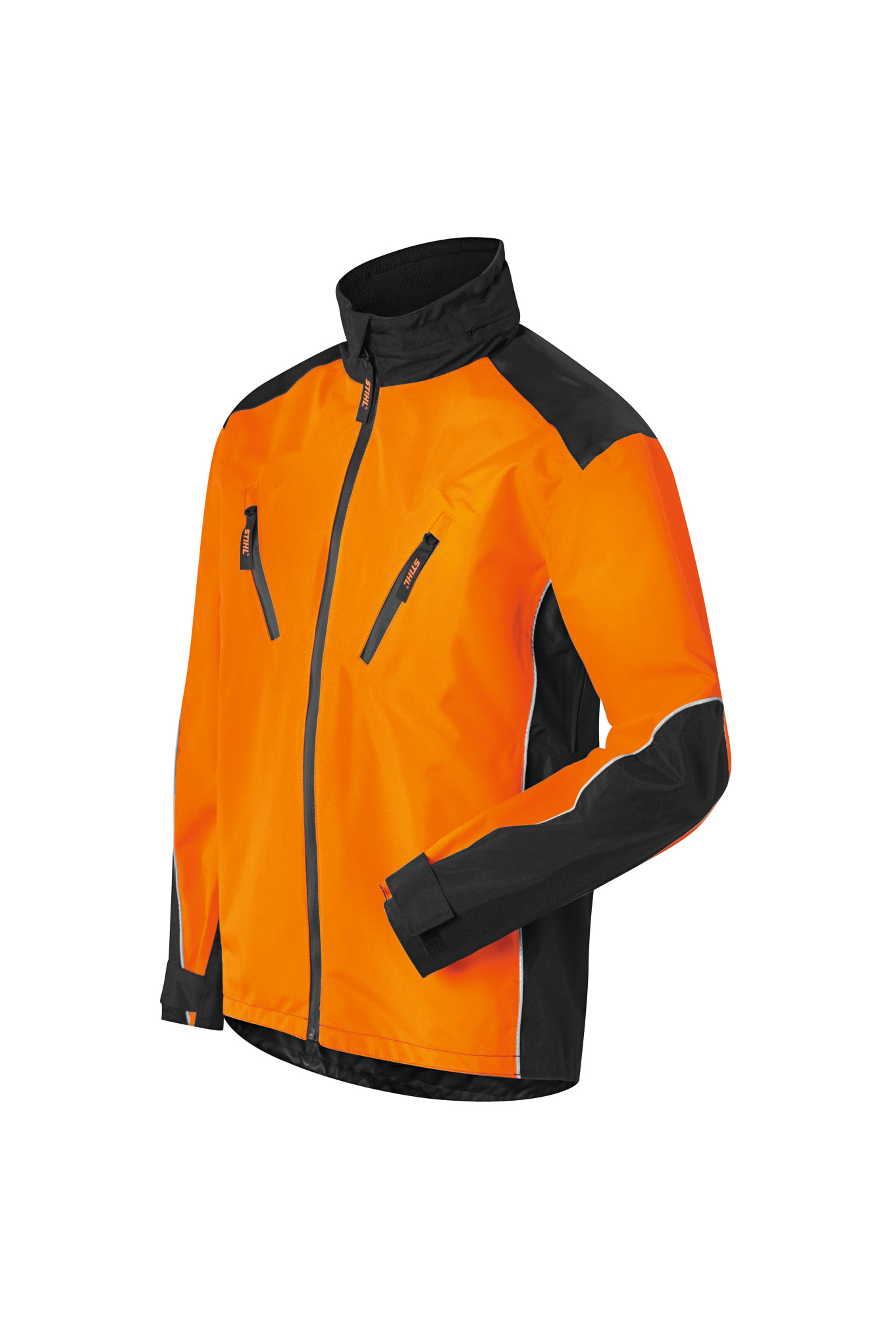 Veste pluie RAINTEC, noir/orange fluorescent