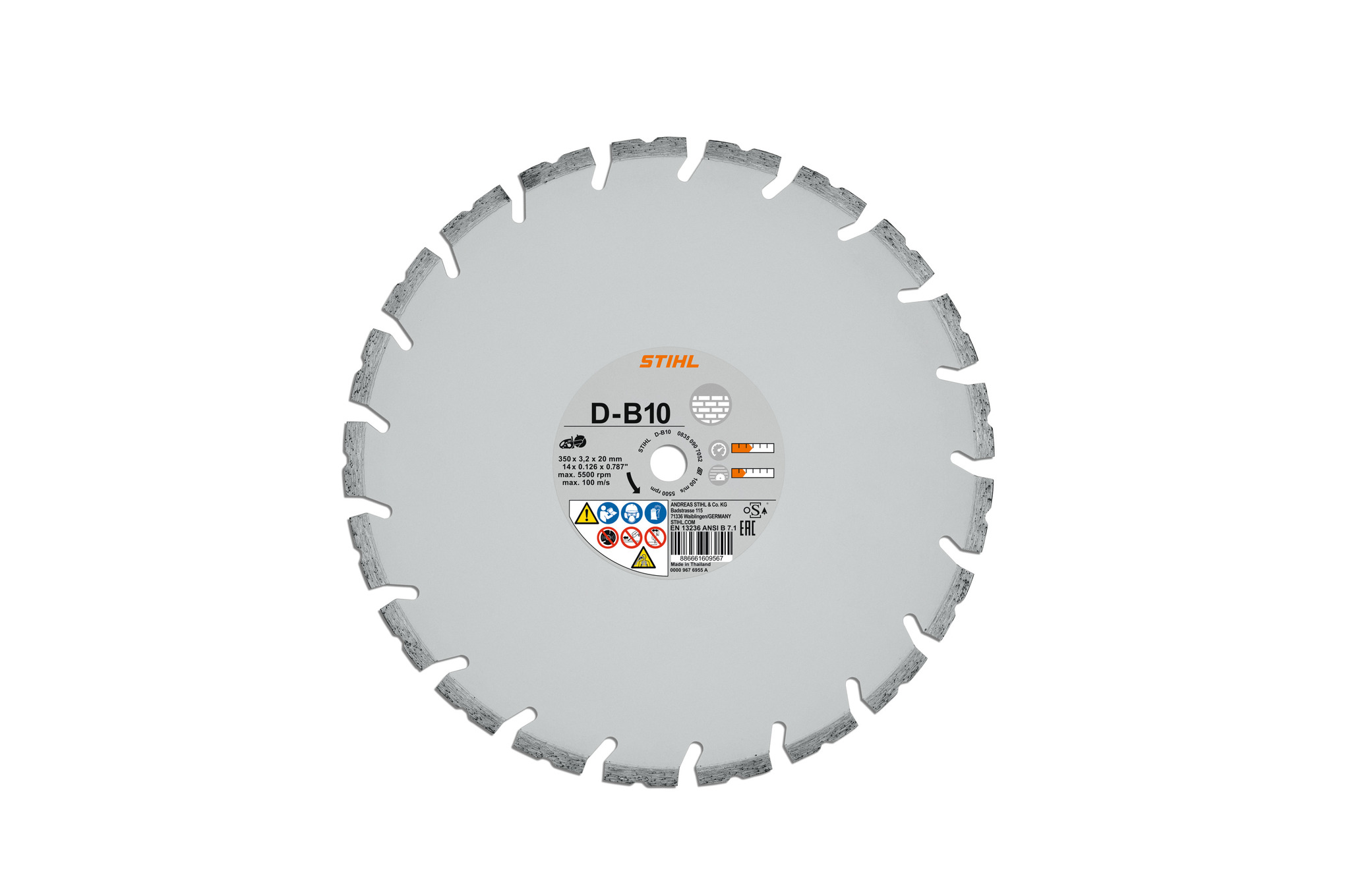 Disque à découper diamanté, béton, D-B10, Ø 230mm/9"