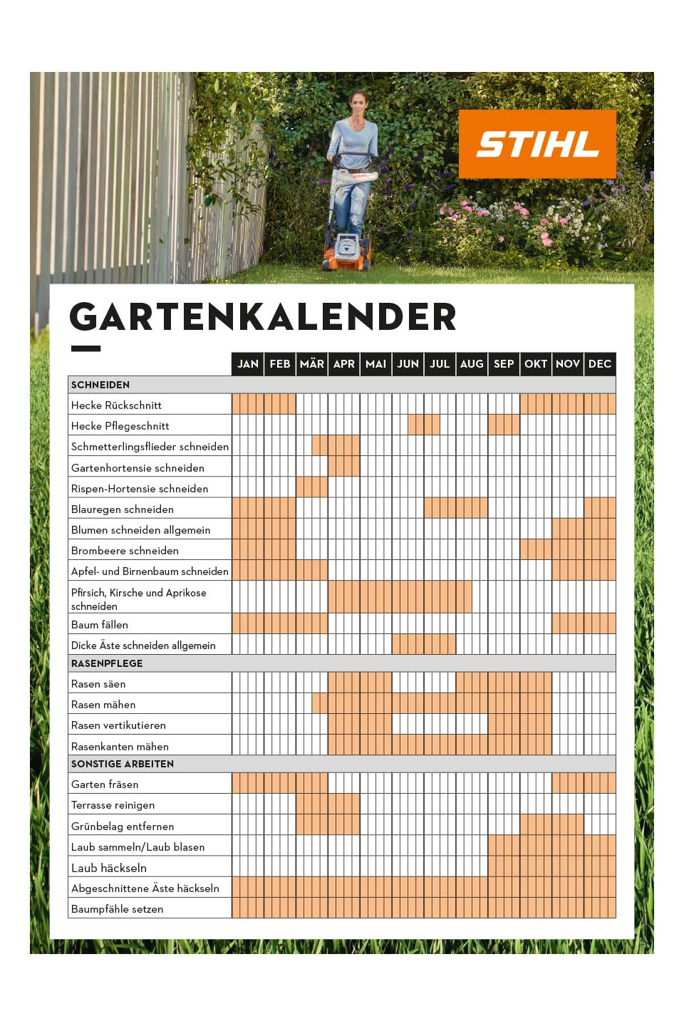 Bild des STIHL Gartenkalenders