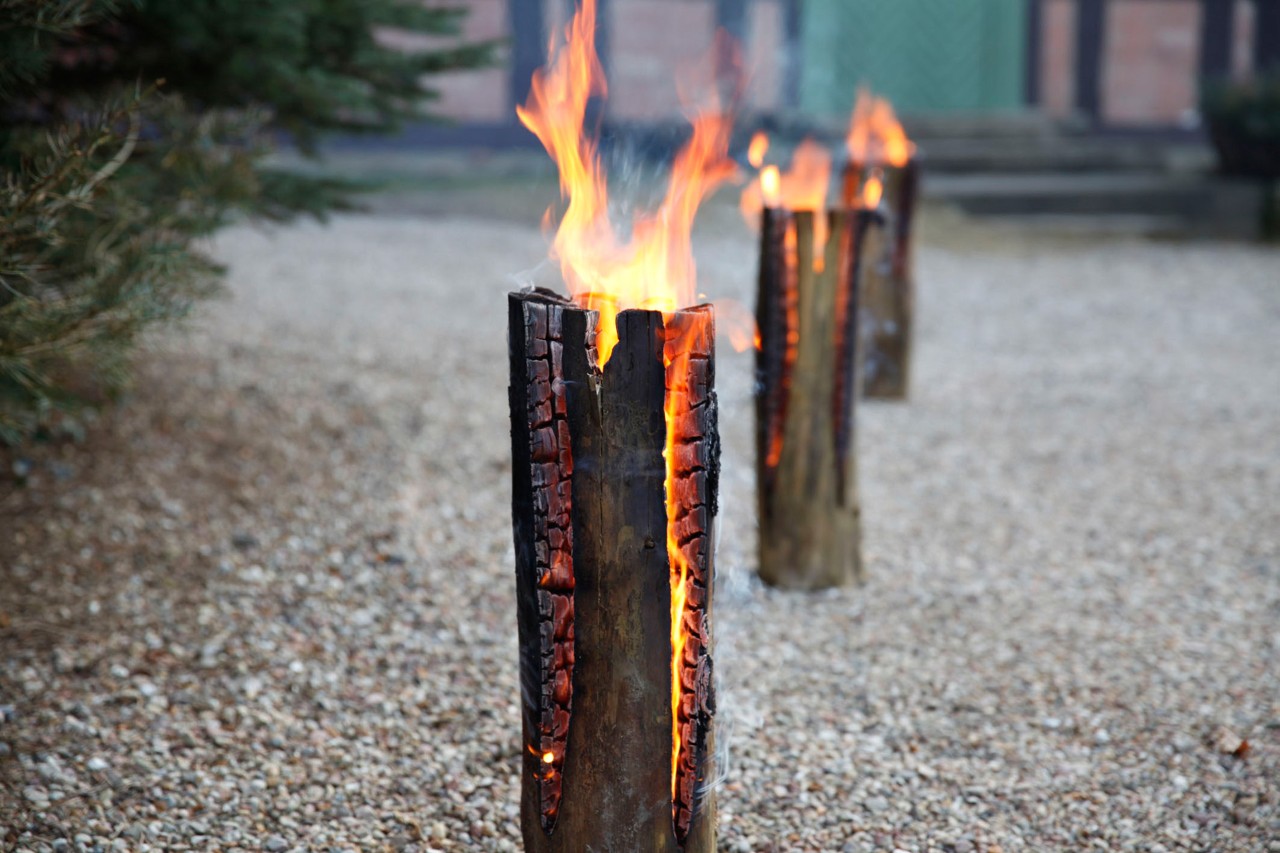 Brennendes Schwedenfeuer zum Selbermachen