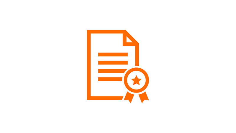 orange icon for certificate