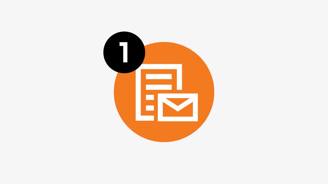Icon envelope with letter 