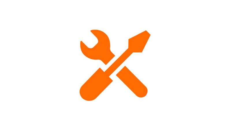 orange icon for repair and maintenance