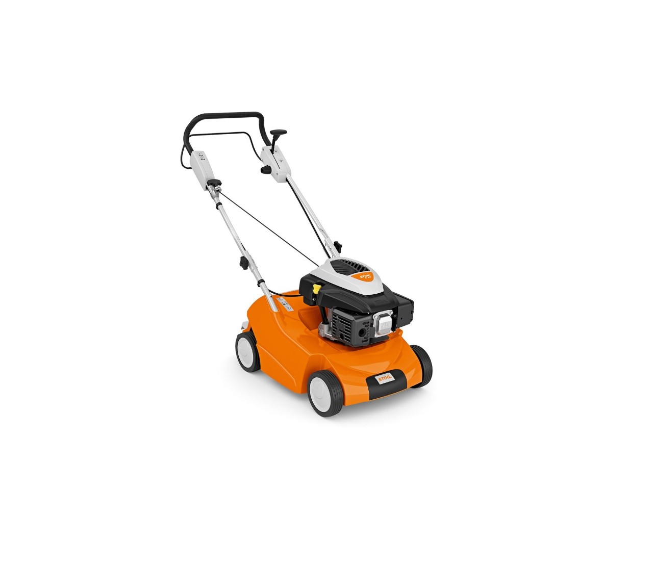 Arieggiatore per prato STIHL RLA 240 su sfondo bianco